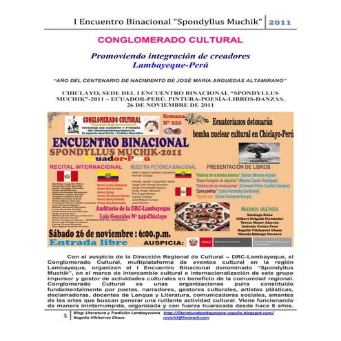 I Encuentro Binacional de la Cultura Perú Ecuador 2011...... word