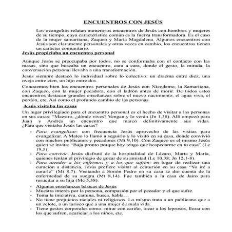 Encuentros Con JesúS