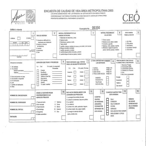 Encuesta calidad de vida-Medellín,2005