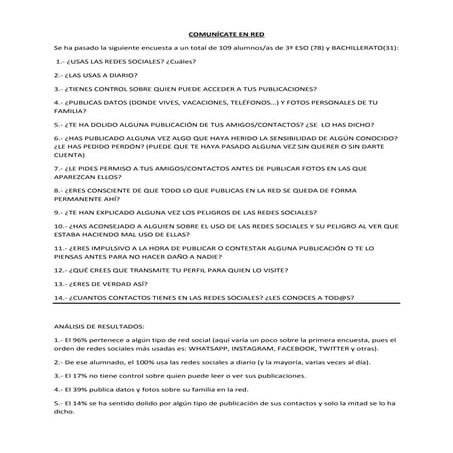 Encuesta comunicate en red