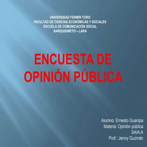 Encuesta de opinión PPT
