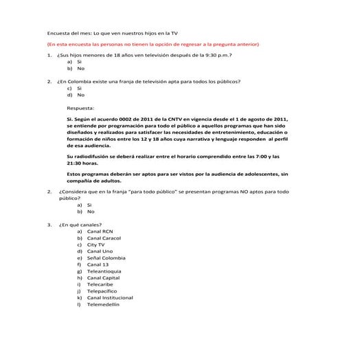 Encuesta del mes   contenidos tv