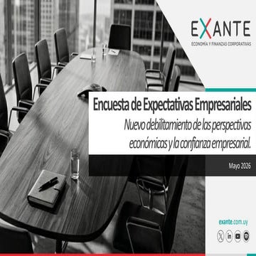Encuesta de Expectativas EXANTE | Relevamiento Abril 2026 | PDF