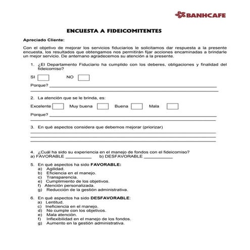 Encuesta fideicomitentes
