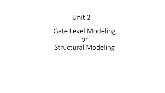 gate level modeling