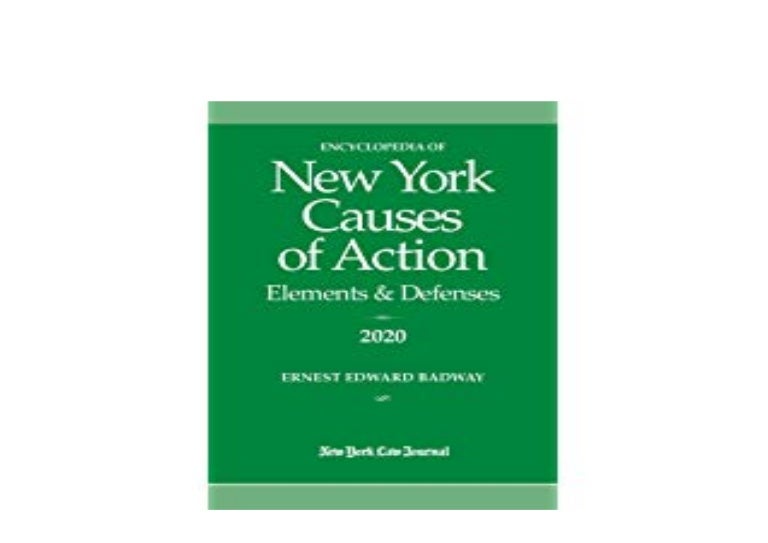 textbook_ Encyclopedia of New York Causes of Action 2020 Elements De…