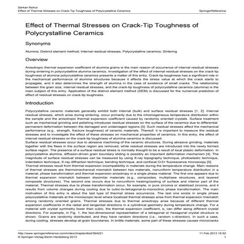 Encyclopedia of thermal stresses
