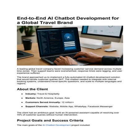 End-to-End AI Chatbot Development for a Global Travel Brand.docx