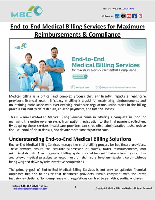 7 Reasons Why Medical Billing for Dental Practices Is Crucial | PDF