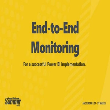 End to-end monitoring for a successful Power BI implementation