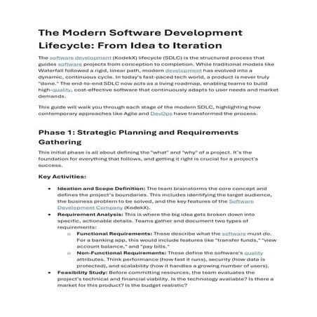 End-to-End Software Development Lifecycle Explained (With Real-World Examples...