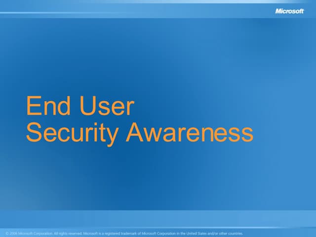End User Security Awareness Presentation