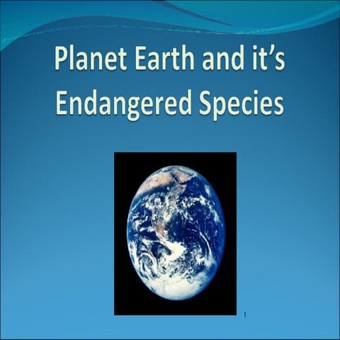 0647685 - Endangered Animals | PPT