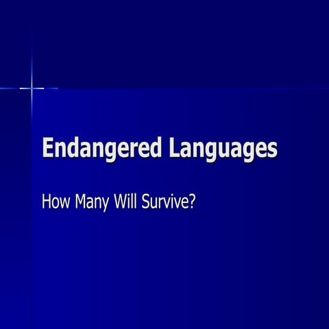 Endangered languages