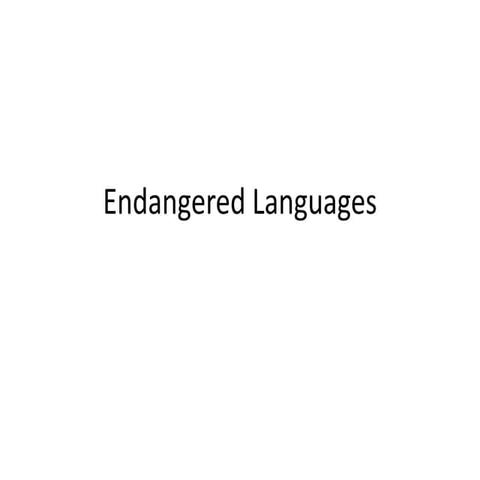 Endangered languages