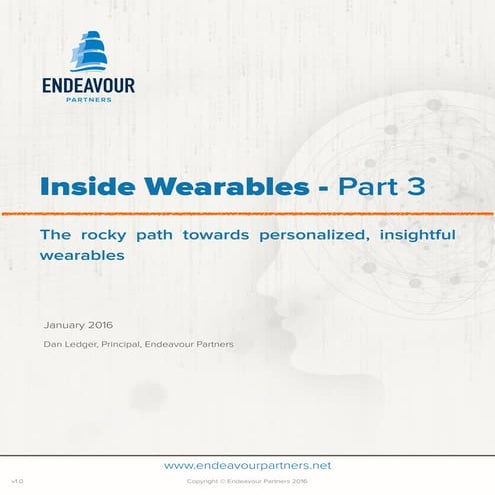 Inside wearables - the rocky path towards personalized, insightful wearables