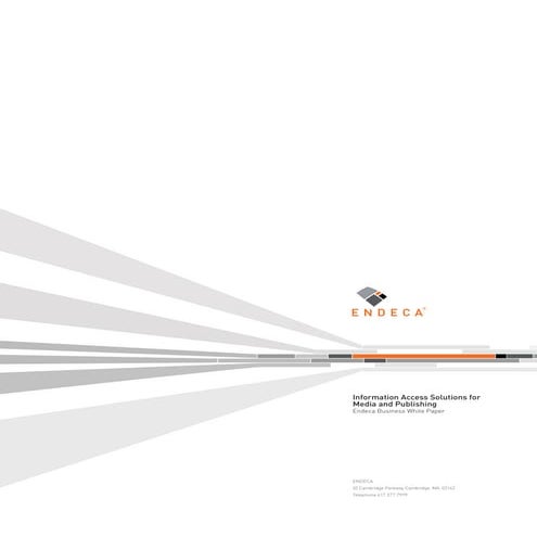 Endeca business white paper for media and publishing