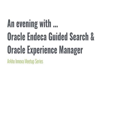 Endeca | PPTX