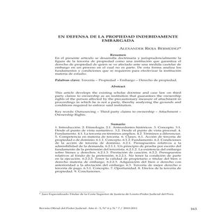 En defensa de la propiedad indebida...