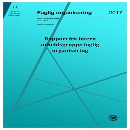 Endelig rapport faglig organisering 150217