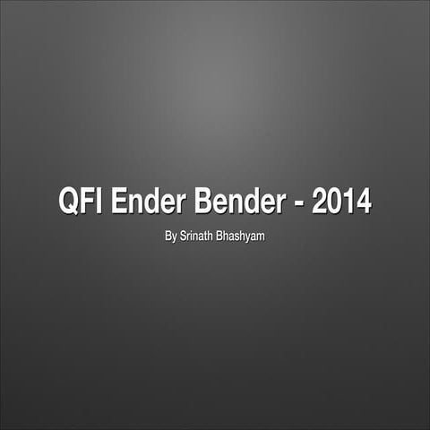QFI Ender Bender 2014 - Written Round