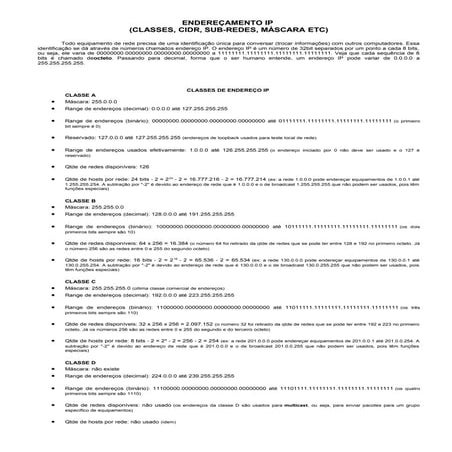 Endereçamento ip