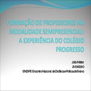 Formação de Professores na Modalida...
