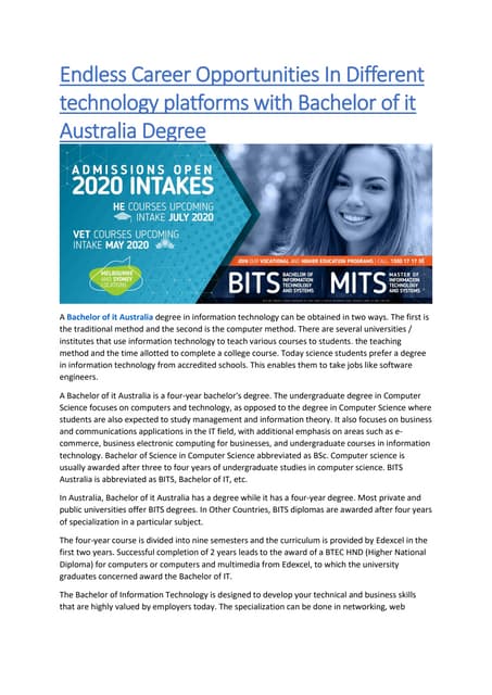 Information Technology Courses
