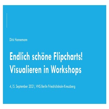 Workshop "Endlich schöne Flipcharts!"