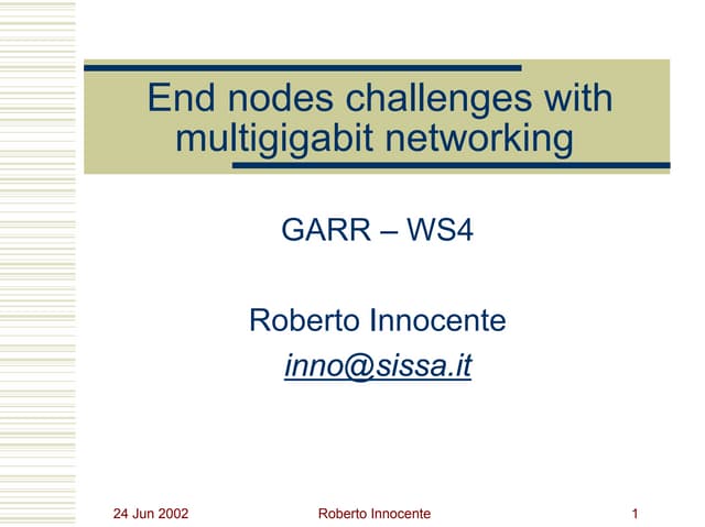 End nodes in the Multigigabit era