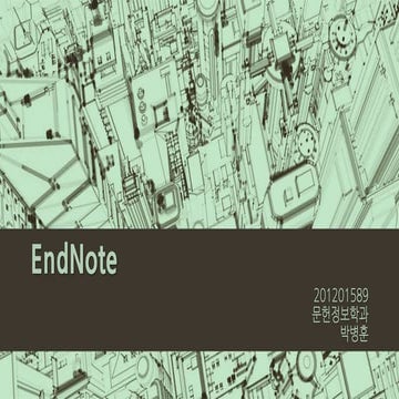 SKKU 온라인 튜토리얼 Endnote x8 | PDF