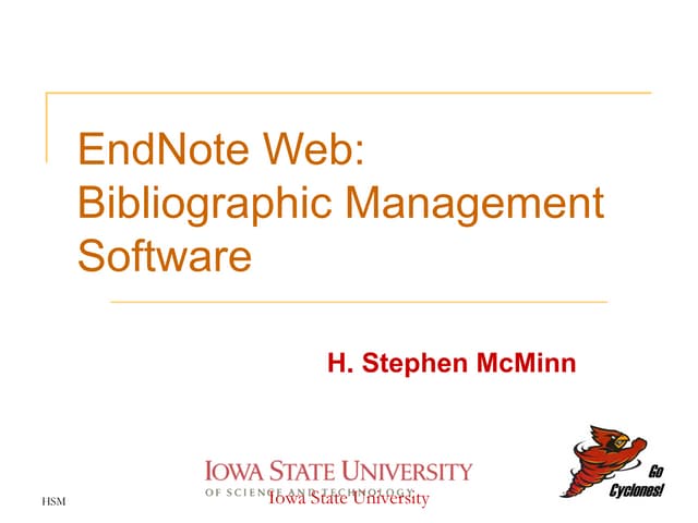End Note Web 2009