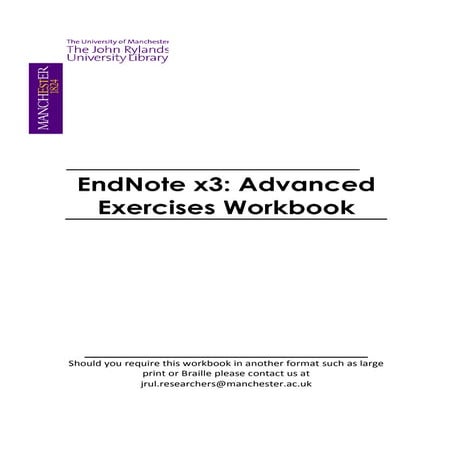 End note x3 advanced exercises