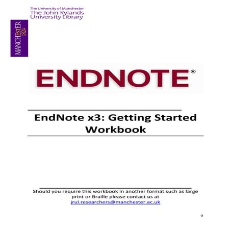 Endnote x3 exercises