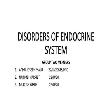 Medical Nursing Endocrine Disorder Pptx
