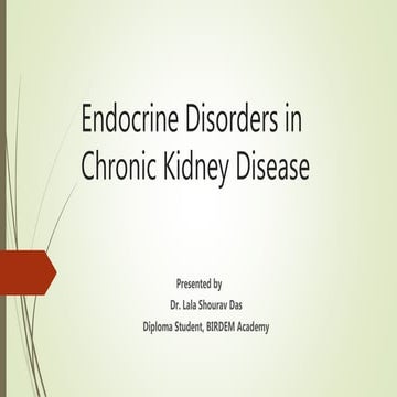 Endocrine disorders in chronic kidney disease
