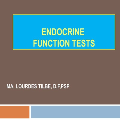Dynamic testing in endocrinology | PPTX