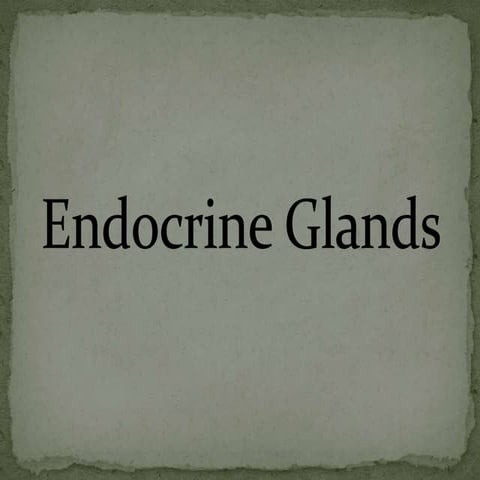 Endocrine glands