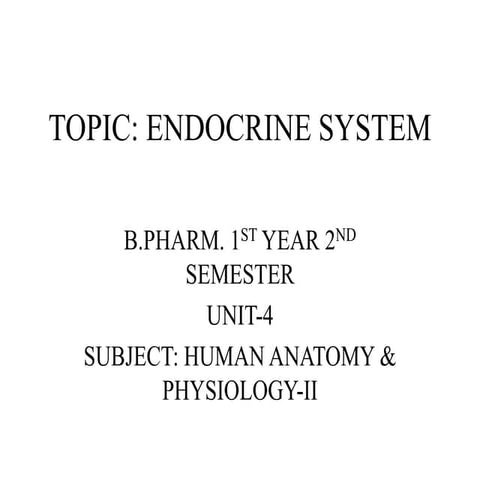 Endocrine system