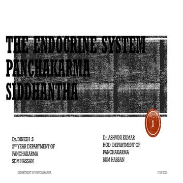 Endocrine System - Ayurvedic perspective and understanding