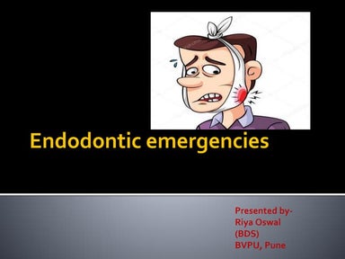 Endodontic emergencies (only pretreatment)