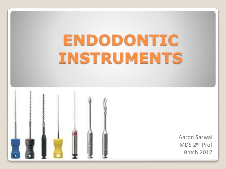Endodontic instruments