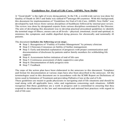 end of life care and how to deal with it | PDF