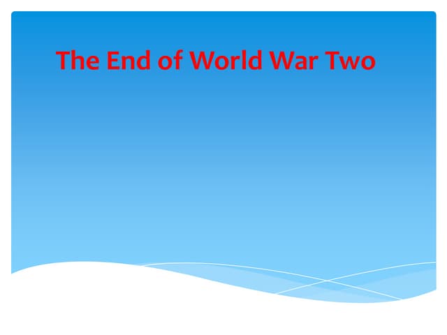 End of War 