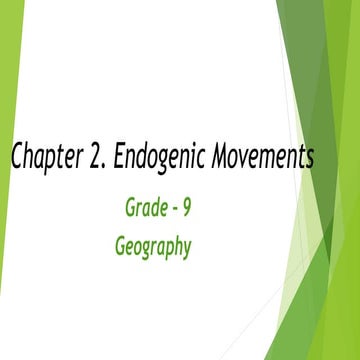 Endogenic movements grade - 9 grography