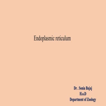 Endoplasmic reticulam | PPTX