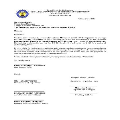 ojt-endorsement-letter