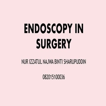 Endoscopy in surgery 