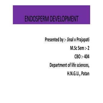 Endosperm development