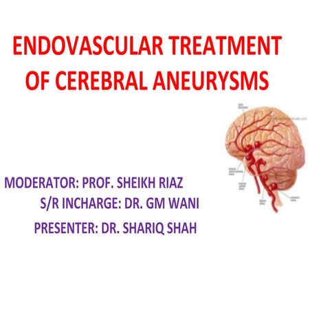 Endovascular treatment of cerebral aneurysms